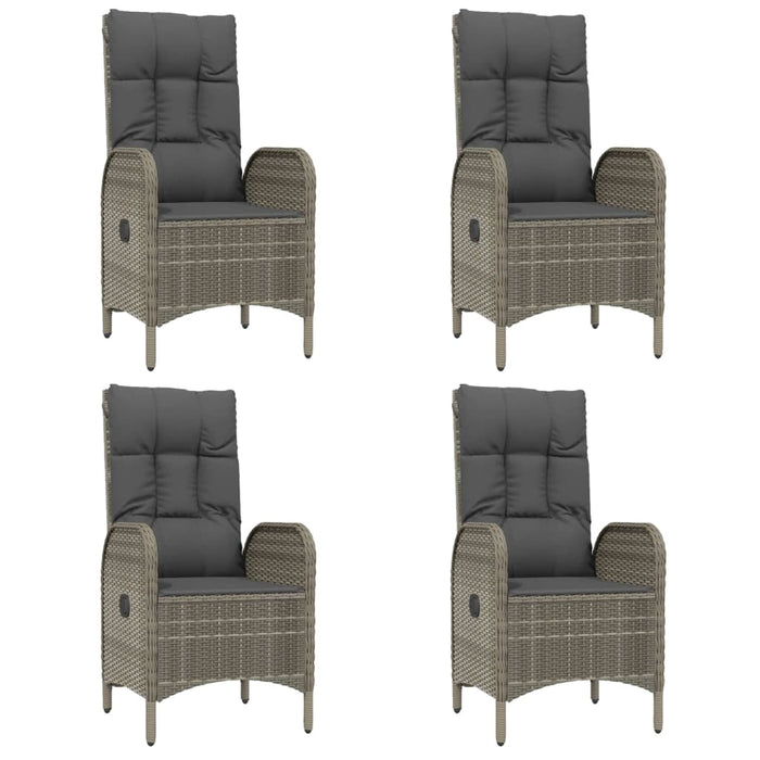 Set mobilier de grădină cu perne, 5 piese, gri, poliratan - WALTI WALTI