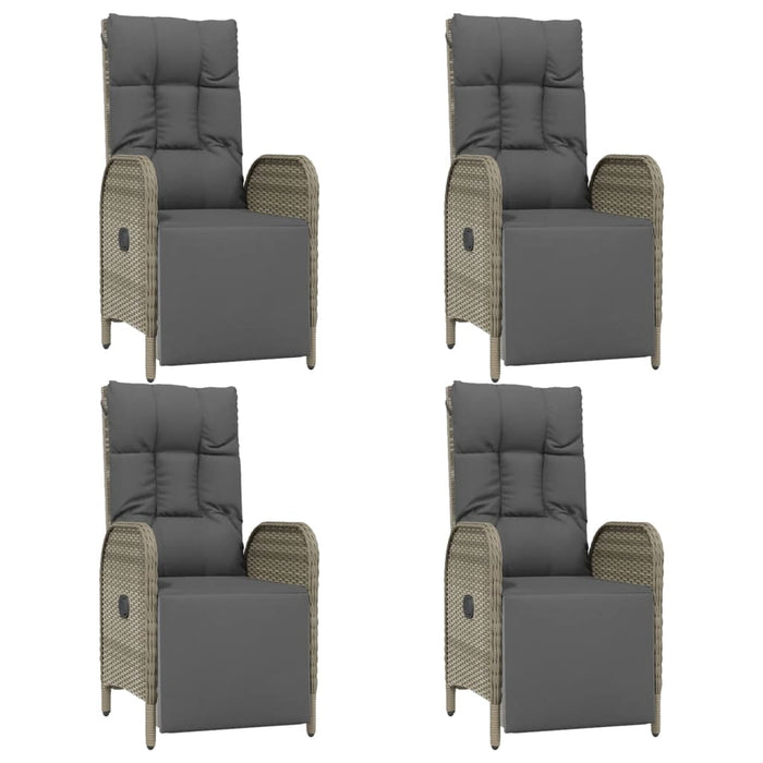 Set mobilier de grădină cu perne, 5 piese, gri, poliratan - WALTI WALTI