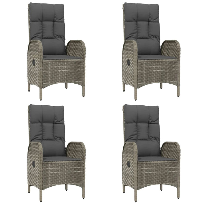 Set mobilier de grădină cu perne, 7 piese, gri, poliratan - WALTI WALTI