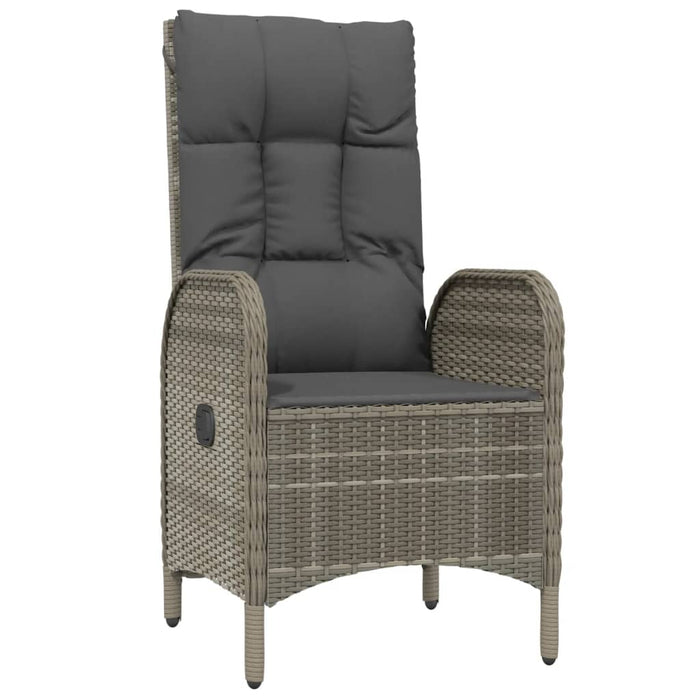 Set mobilier de grădină cu perne, 7 piese, gri, poliratan - WALTI WALTI