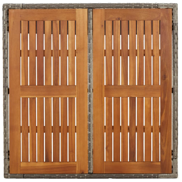 Set mobilier de grădină cu perne, 5 piese, gri, poliratan WALTI