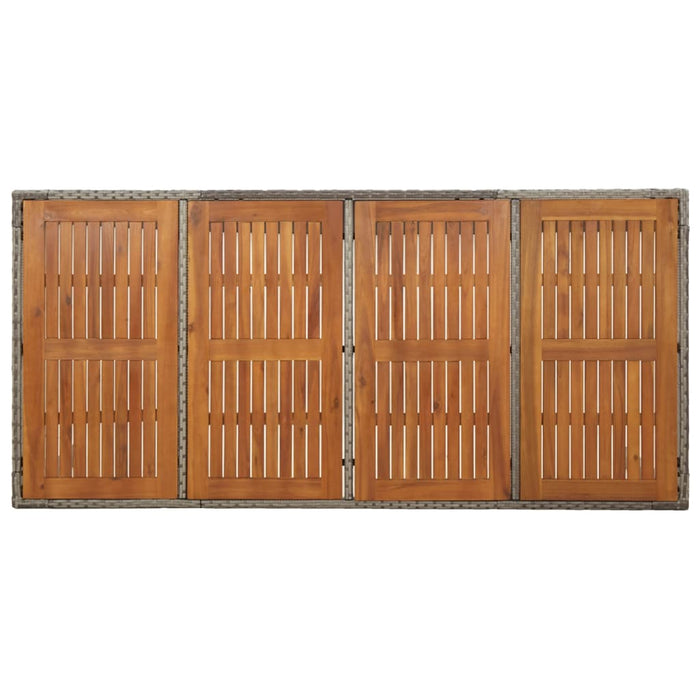Set mobilier grădină cu perne, 9 piese, gri, poliratan WALTI