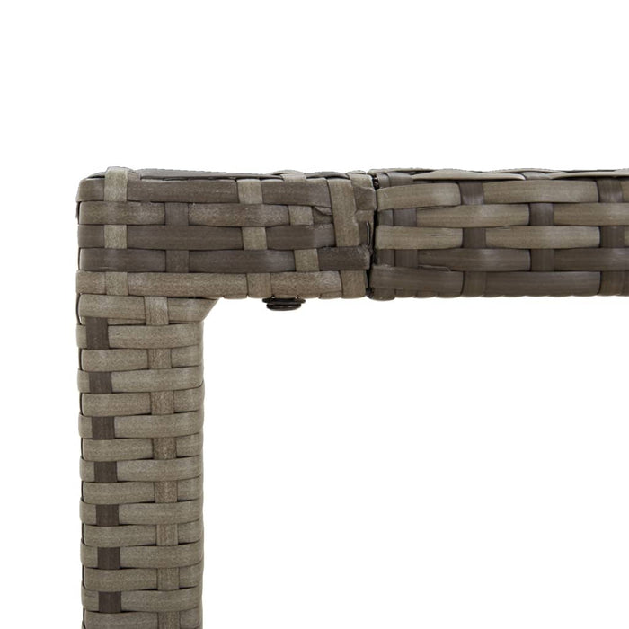 Set mobilier grădină cu perne, 9 piese, gri, poliratan - WALTI WALTI