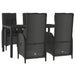 Set mobilier de grădină cu perne, 5 piese, negru, poliratan - WALTI WALTI
