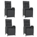 Set mobilier de grădină cu perne, 5 piese, negru, poliratan - WALTI WALTI