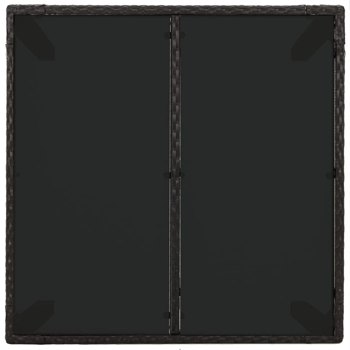 Set mobilier de grădină cu perne, 5 piese, negru, poliratan - WALTI WALTI