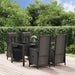 Set mobilier de grădină cu perne, 5 piese, negru, poliratan - WALTI WALTI