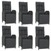 Set mobilier de grădină cu perne, 7 piese, negru, poliratan - WALTI WALTI