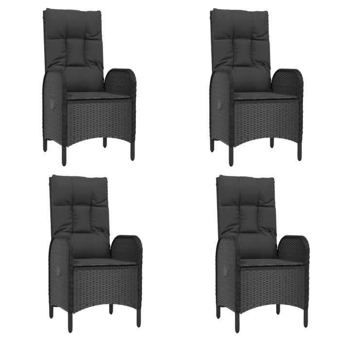 Set mobilier de grădină cu perne, 7 piese, negru, poliratan - WALTI WALTI