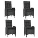 Set mobilier de grădină cu perne, 7 piese, negru, poliratan - WALTI WALTI