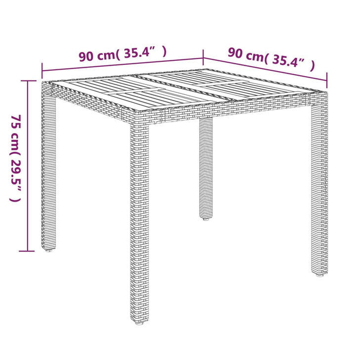 Set mobilier de grădină cu perne, 5 piese, negru, poliratan WALTI