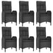 Set mobilier de grădină cu perne, 7 piese, negru, poliratan - WALTI WALTI