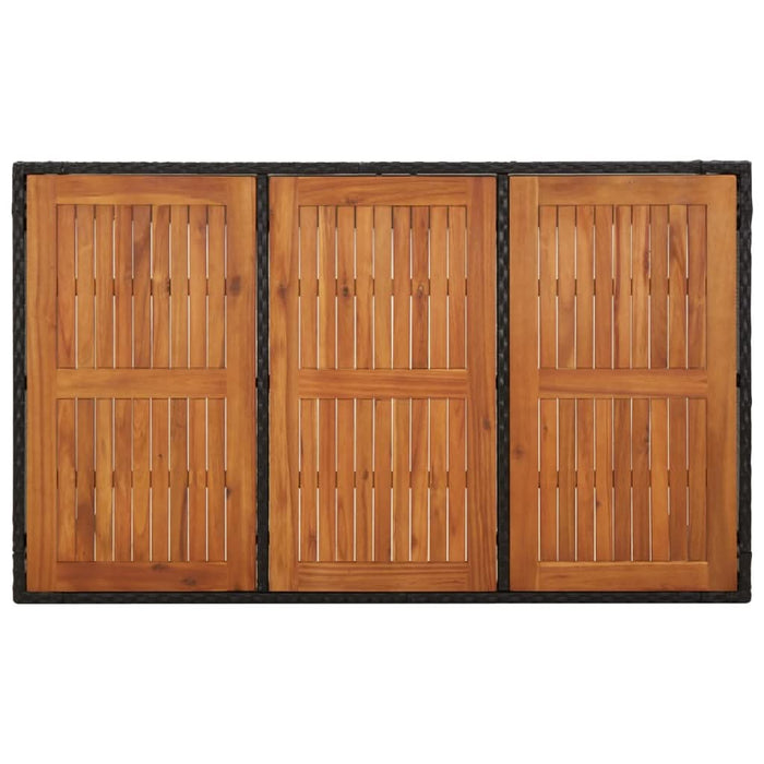 Set mobilier de grădină cu perne, 7 piese, negru, poliratan - WALTI WALTI