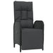 Set mobilier de grădină cu perne, 3 piese, negru, poliratan - WALTI WALTI