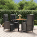 Set mobilier de grădină cu perne, 5 piese, negru, poliratan - WALTI WALTI