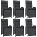 Set mobilier de grădină cu perne, 7 piese, negru, poliratan - WALTI WALTI