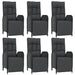Set mobilier de grădină cu perne, 7 piese, negru, poliratan - WALTI WALTI