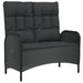 Set mobilier de grădină cu perne, 4 piese, negru, poliratan - WALTI WALTI