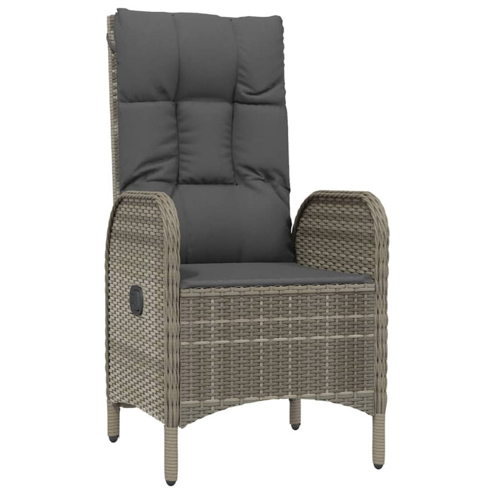 Set mobilier de grădină cu perne, 3 piese, gri, poliratan WALTI