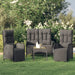 Set mobilier de grădină cu perne, 3 piese, negru, poliratan - WALTI WALTI