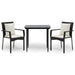 Set mobilier de grădină cu perne, 3 piese, negru, poliratan - WALTI WALTI