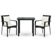 Set mobilier de grădină cu perne, 3 piese, negru, poliratan - WALTI WALTI