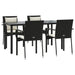 Set mobilier de grădină cu perne, 5 piese, negru, poliratan - WALTI WALTI