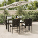 Set mobilier de grădină cu perne, 5 piese, negru, poliratan - WALTI WALTI
