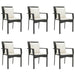 Set mobilier de grădină cu perne, 7 piese, negru, poliratan - WALTI WALTI