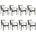 Set mobilier de grădină cu perne, 9 piese, negru, poliratan - WALTI WALTI
