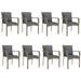 Set mobilier de grădină cu perne, 9 piese, negru/gri, poliratan - WALTI WALTI