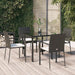 Set mobilier de grădină cu perne, 5 piese, negru, poliratan - WALTI WALTI