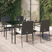 Set mobilier de grădină cu perne, 5 piese, negru, poliratan - WALTI WALTI