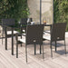 Set mobilier de grădină cu perne, 5 piese, negru, poliratan - WALTI WALTI