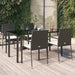 Set mobilier de grădină cu perne, 5 piese, negru, poliratan - WALTI WALTI