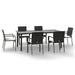 Set mobilier de grădină cu perne, 7 piese, negru, poliratan - WALTI WALTI