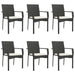 Set mobilier de grădină cu perne, 7 piese, negru, poliratan - WALTI WALTI