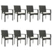 Set mobilier de grădină cu perne, 9 piese, negru, poliratan - WALTI WALTI
