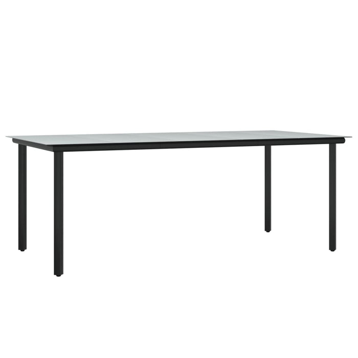 Set mobilier de grădină cu perne, 9 piese, negru/gri, poliratan - WALTI WALTI