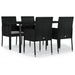 Set mobilier de grădină cu perne, 5 piese, negru, poliratan - WALTI WALTI