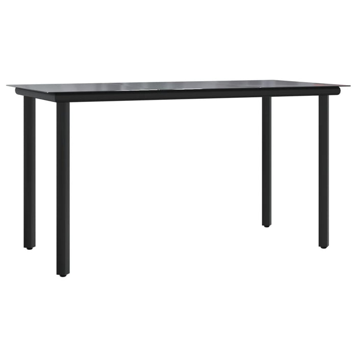 Set mobilier de exterior cu perne, 11 piese, negru, poliratan - WALTI WALTI