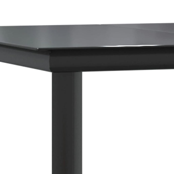 Set mobilier de exterior cu perne, 11 piese, negru, poliratan - WALTI WALTI
