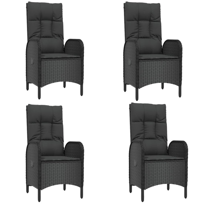 Set mobilier de grădină cu perne, 5 piese, negru, poliratan - WALTI WALTI