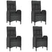 Set mobilier de grădină cu perne, 5 piese, negru, poliratan - WALTI WALTI