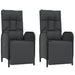 Set mobilier de grădină cu perne, 5 piese, negru, poliratan - WALTI WALTI