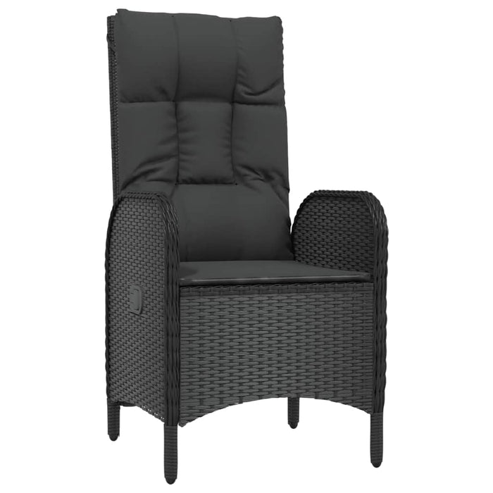 Set mobilier de grădină cu perne, 5 piese, negru, poliratan - WALTI WALTI