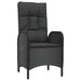 Set mobilier de grădină cu perne, 5 piese, negru, poliratan - WALTI WALTI