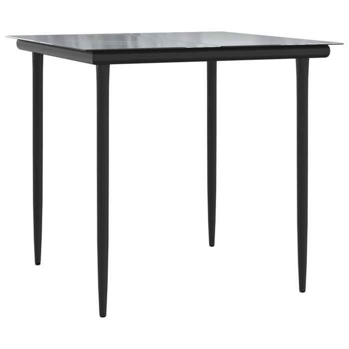 Set mobilier de grădină cu perne, 5 piese, negru, poliratan - WALTI WALTI
