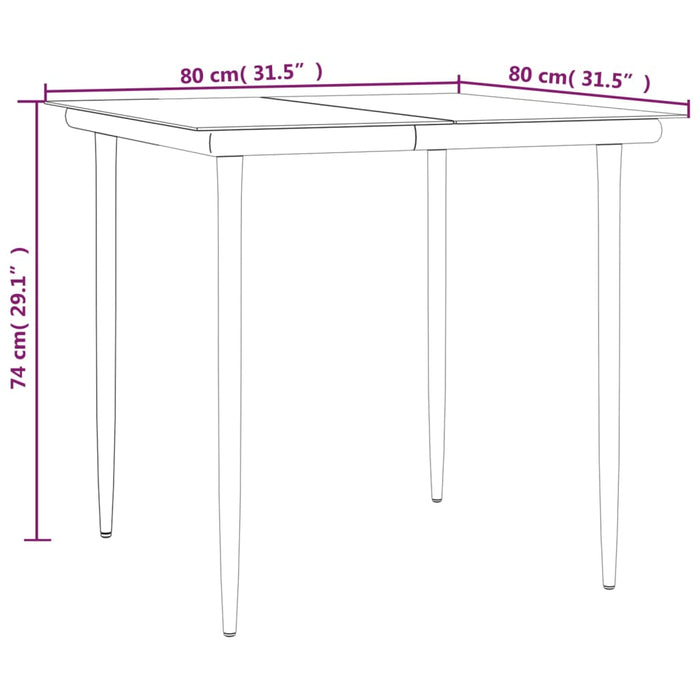 Set mobilier de grădină cu perne, 5 piese, negru, poliratan - WALTI WALTI