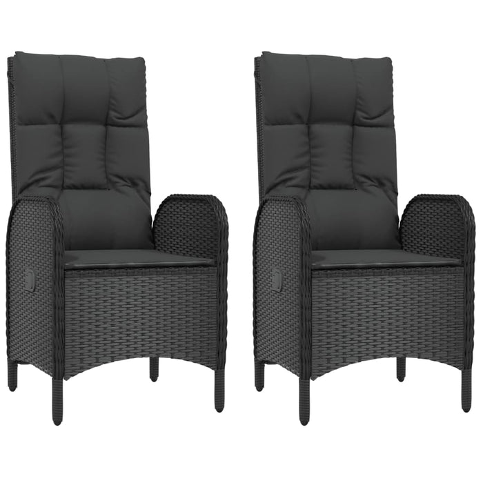 Set mobilier de grădină cu perne, 5 piese, negru, poliratan - WALTI WALTI